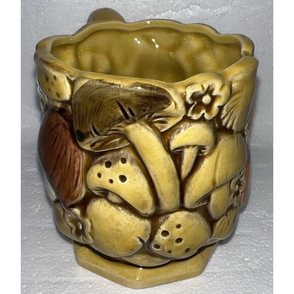 5 VINTAGE FRED ROBERTS CERAMIC MUSHROOM Tea Coffee Cup / Mug Yellow JAPAN 2303 - Picture 5 of 11
